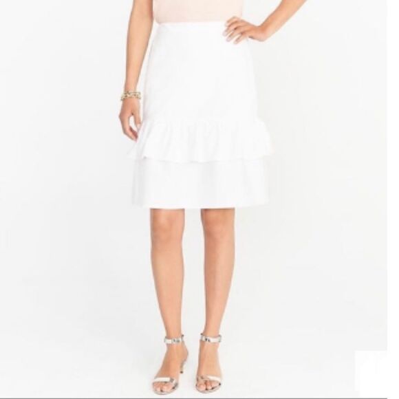 J. Crew Tiered Ruffle Midi Skirt Sz 4 - Picture 1 of 9